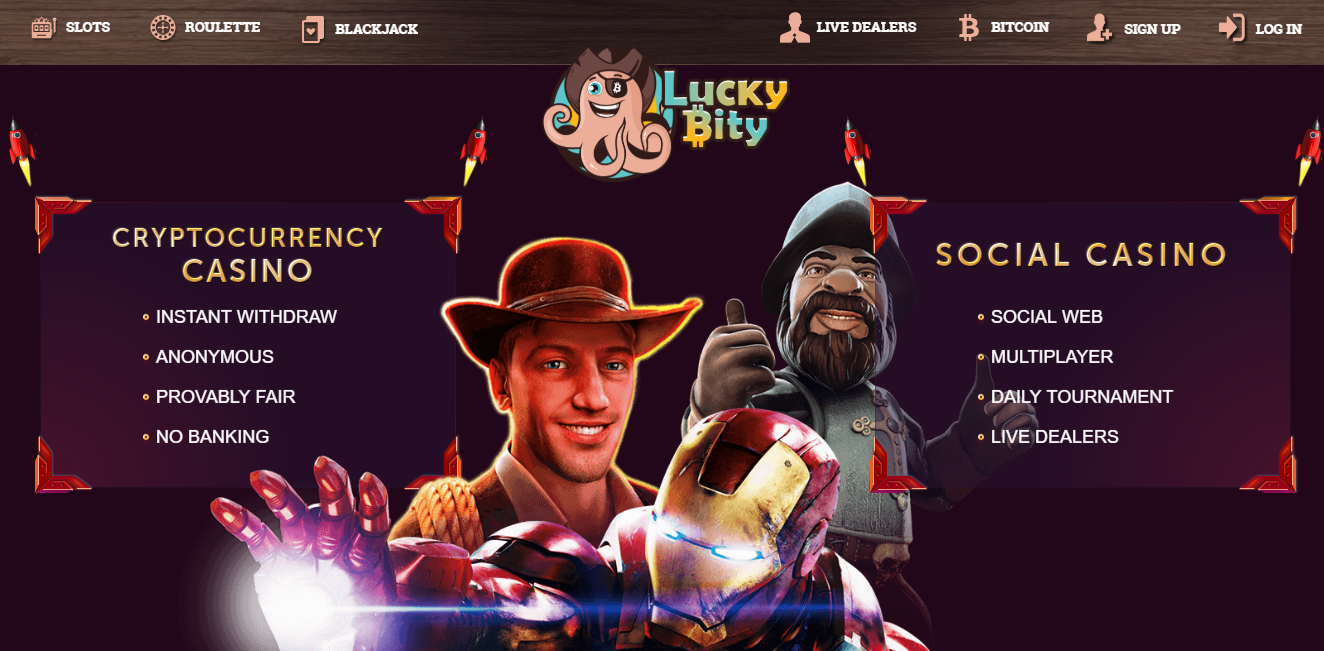 LuckyBity homepage
