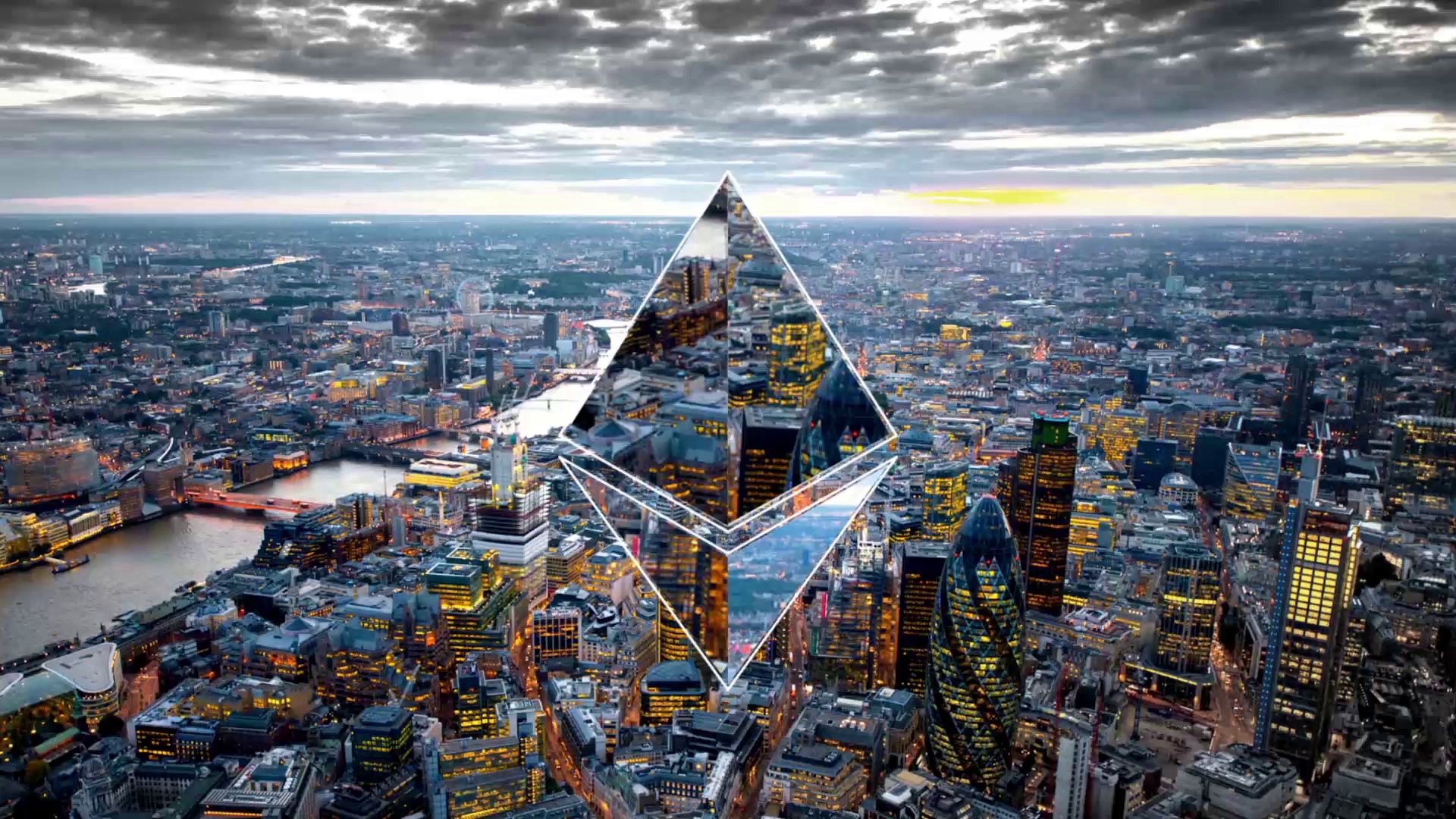 Ethereum Logo On The City Front