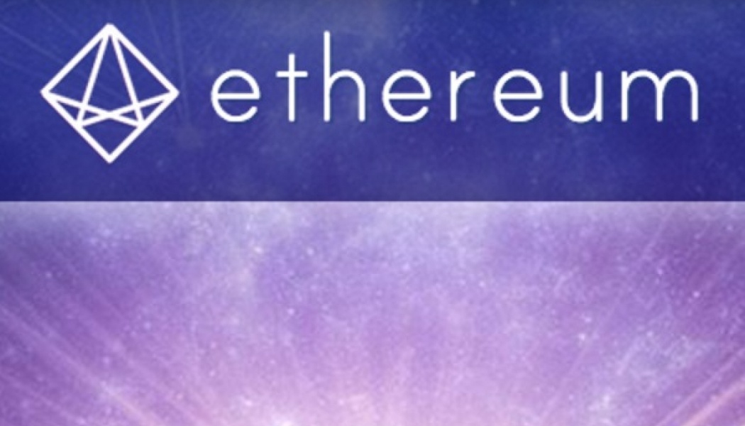 Ethereum Logo On Purple Background